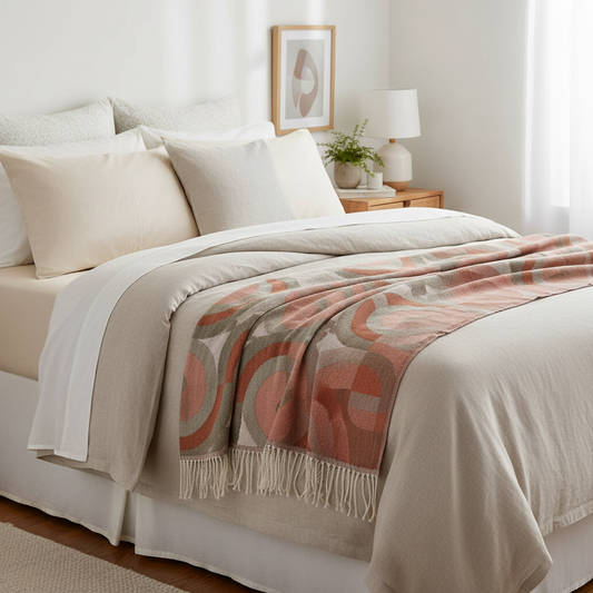 Pläd Rosa & Multicolour 130 × 170 cm