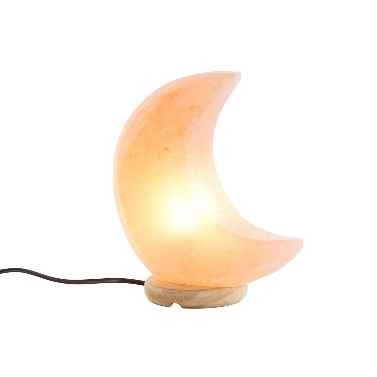 Bordslampa Rosa Salt & Akaciaträ – Måne
