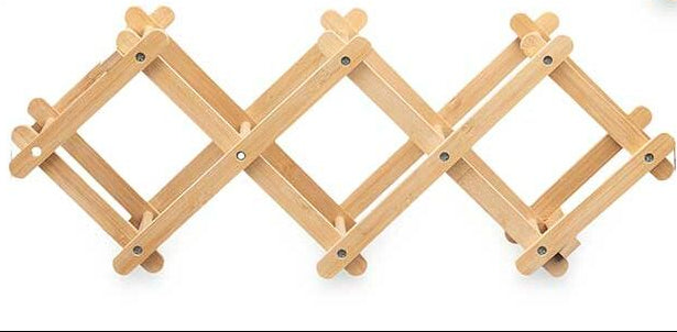 Flaskställ i Bambuträ kapacitet: 5 flaskor