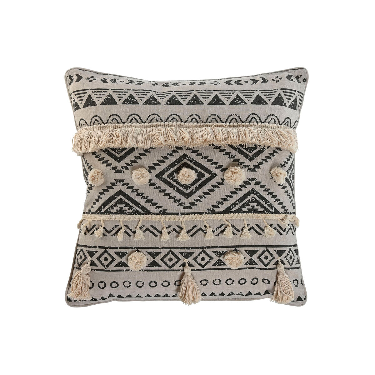 Boho-kudde i polyester och linne