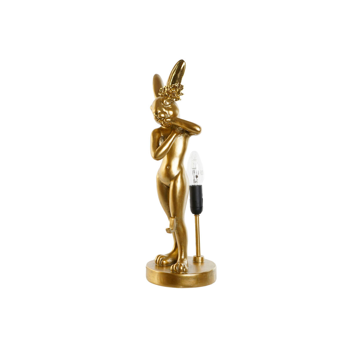 Bordslampa Kanin Svart & Guld i resin