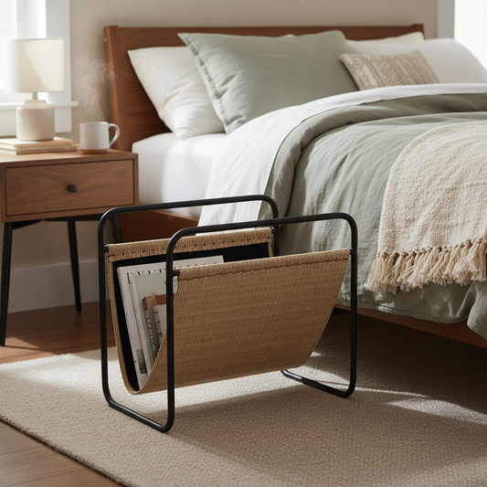 Tidningsställ Svart & Natur 39 x 26 x 36 cm