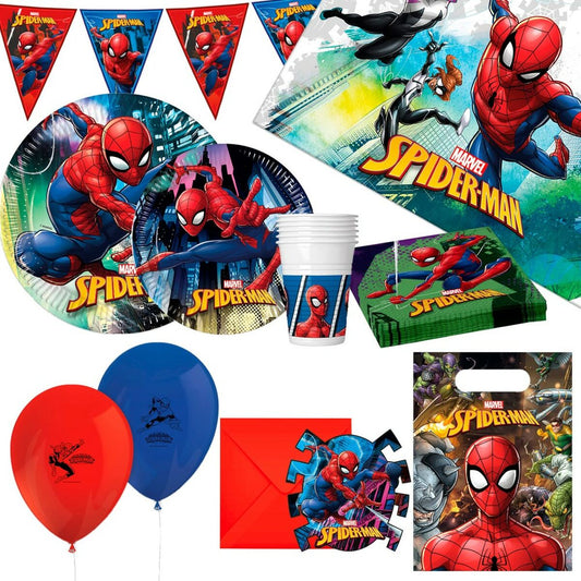 Partyset Spider-Man – 66 delar för barnkalas