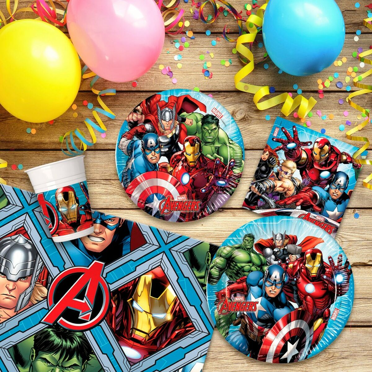 Partyset The Avengers – 66 delar för barnkalas