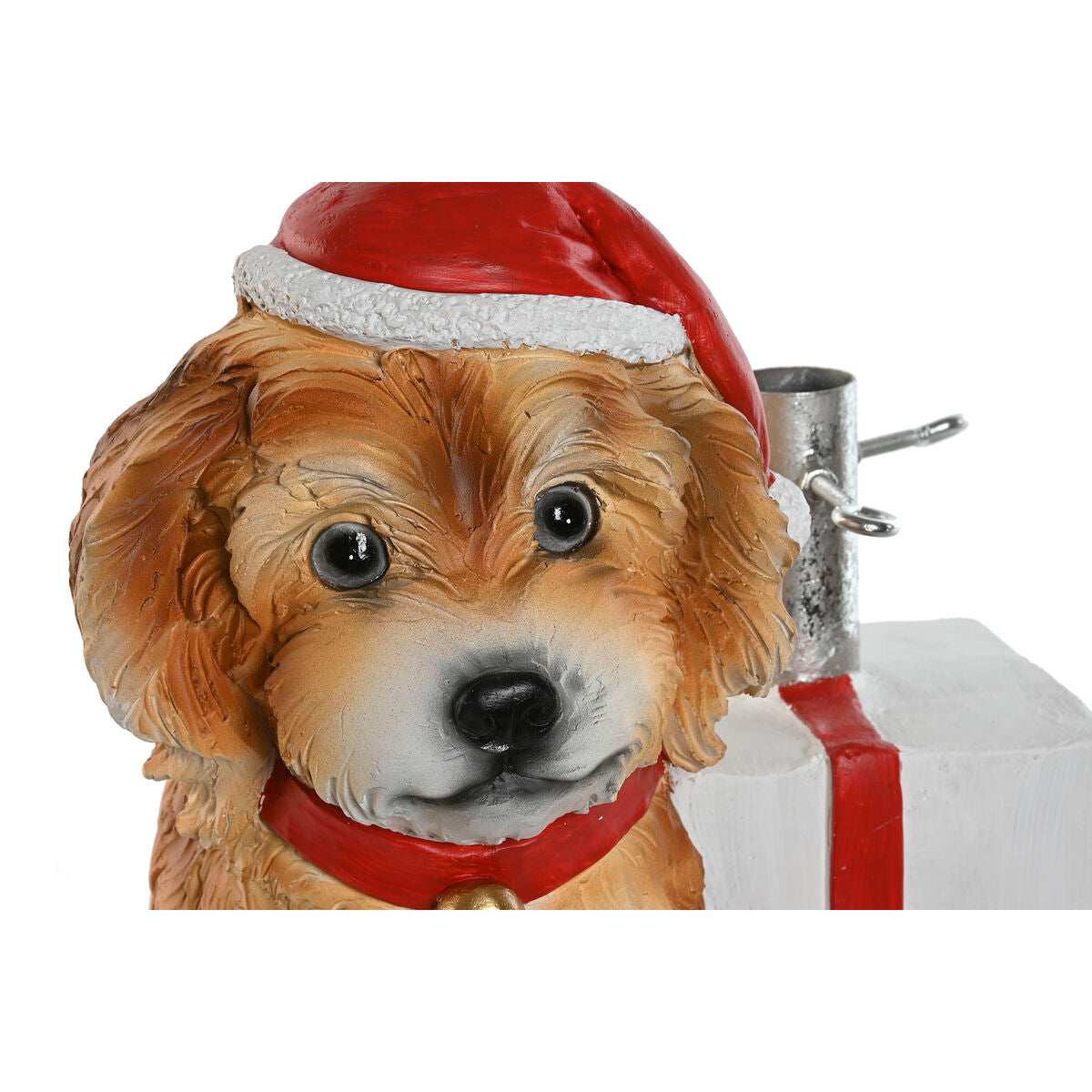 Julgransfot i vitt, brunt och rött 33,5x33x43 cm