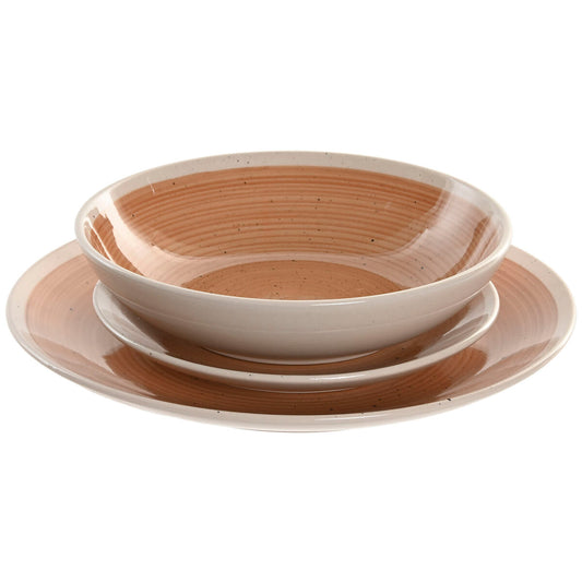 Servis Vit/Orange – 18 delar i stengods