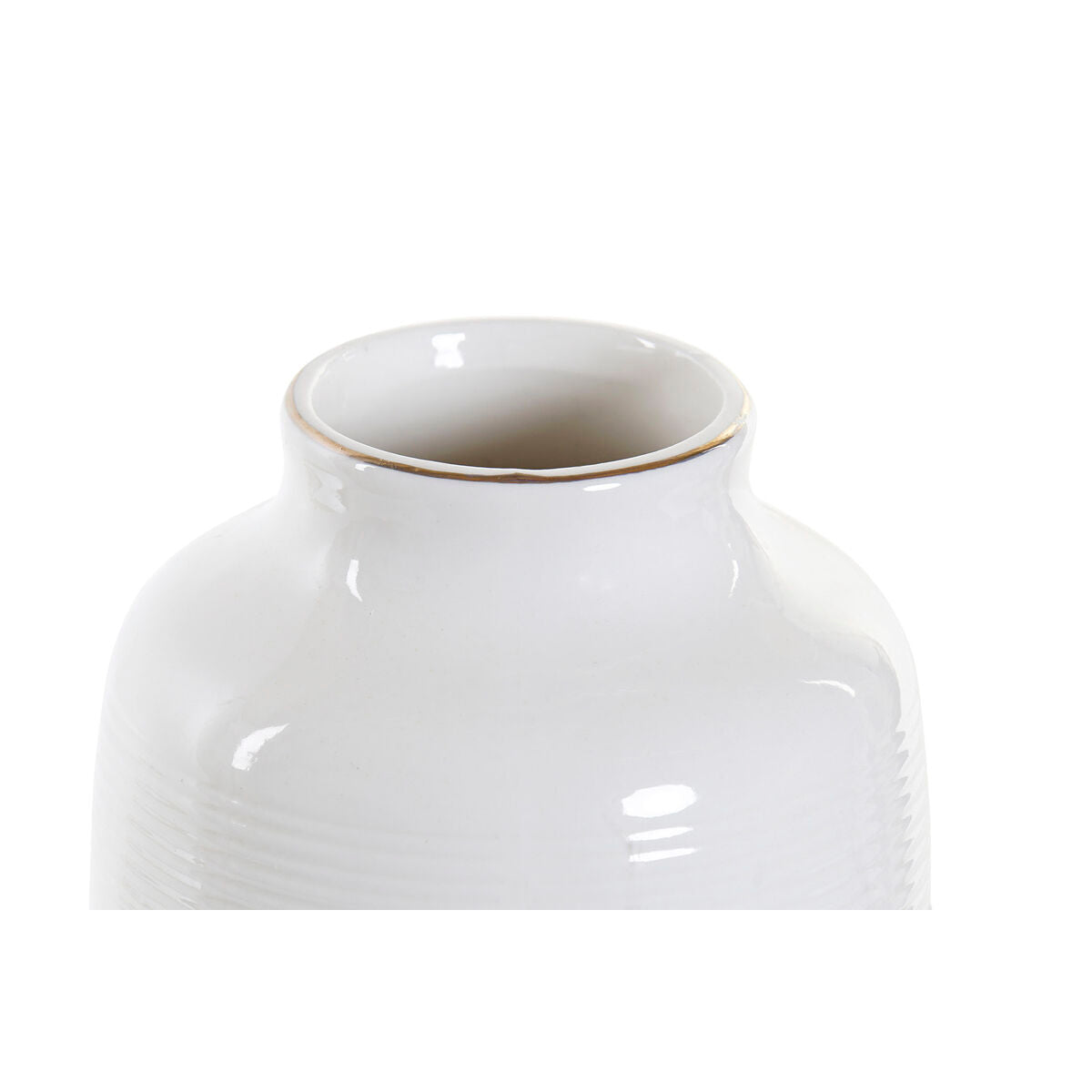 Vas Vit med Pompom-design