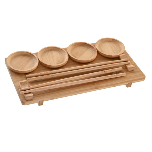Sushi Set DKD Home Decor 24 x 0,5 x 0,5 cm Natural Oriental-0