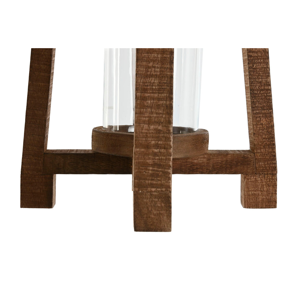 Ljusstake Natur, Kristall & Mangoträ 25 x 25 x 35 cm