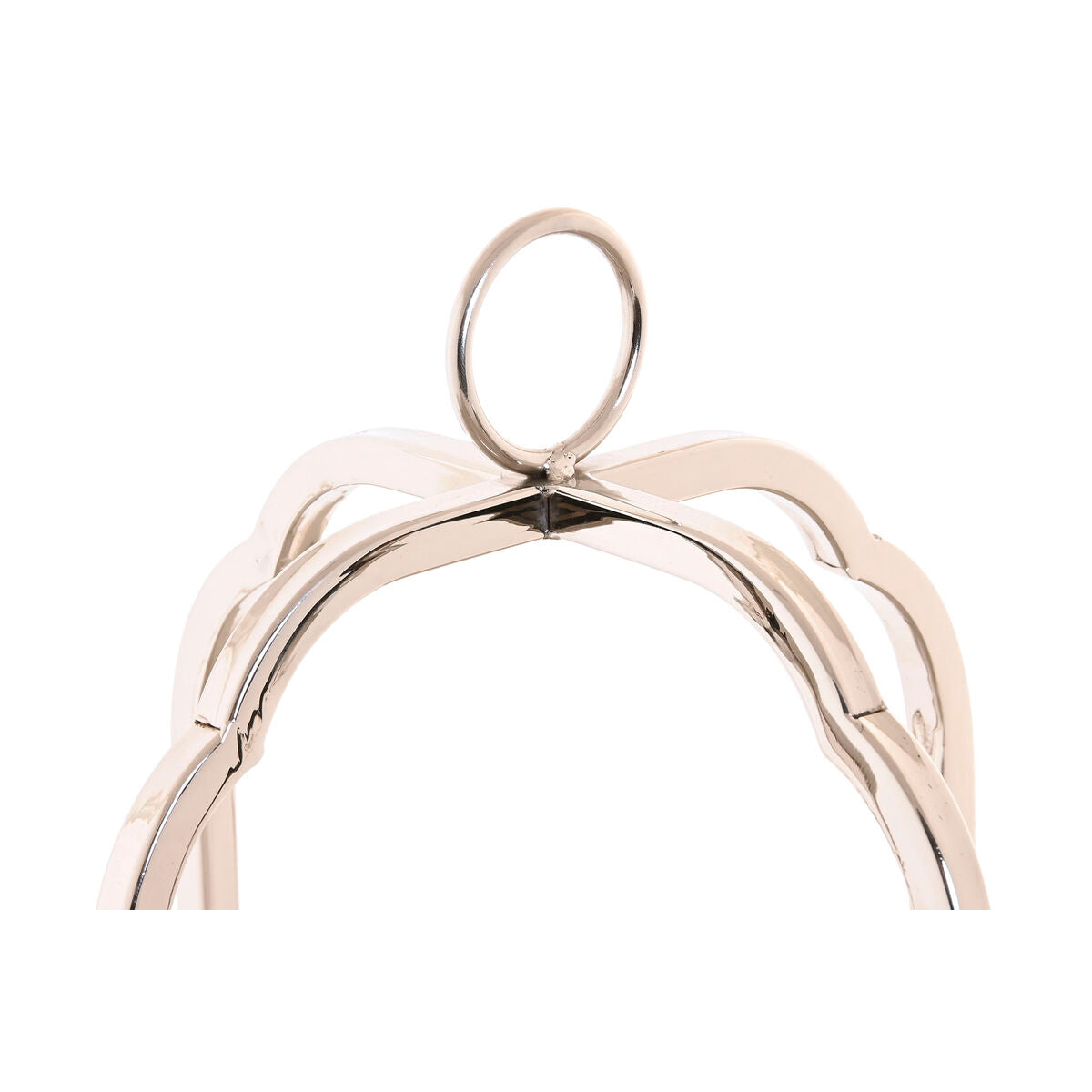 Ljusstake Silver i Kristall och Stål 21 x 21 x 49 cm