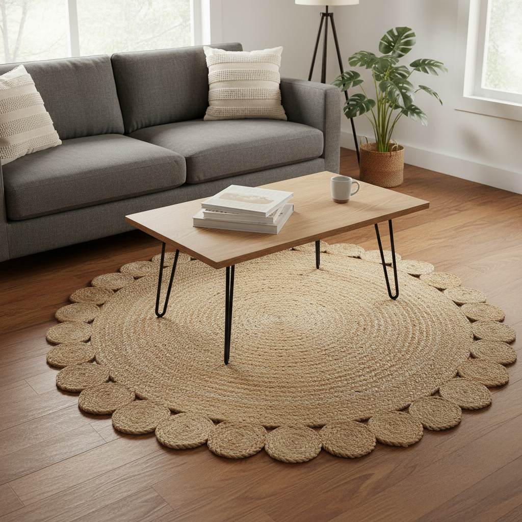 Rund Matta Naturbrun 150 cm