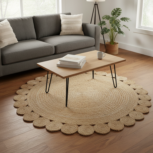 Rund Matta Naturbrun 150 cm