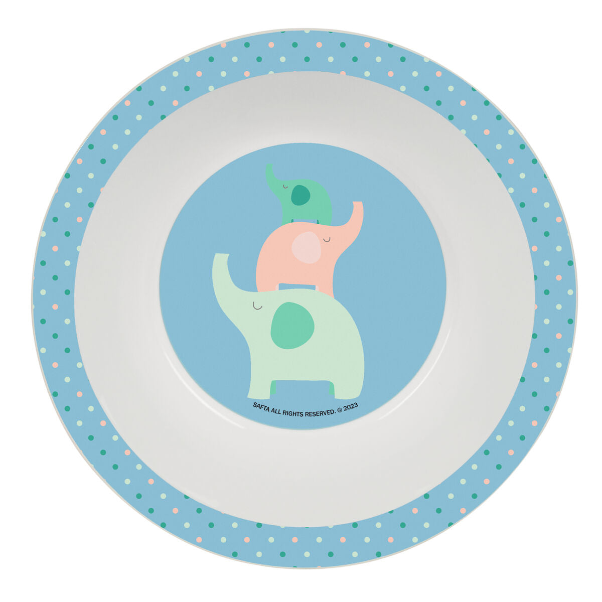 Barnservis Elefanter – 4-delars set i mintgrönt