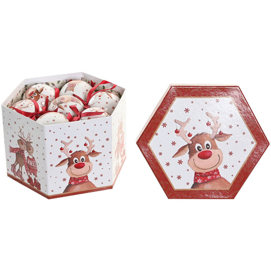 Julkulor med Rudolf-motiv 14-pack