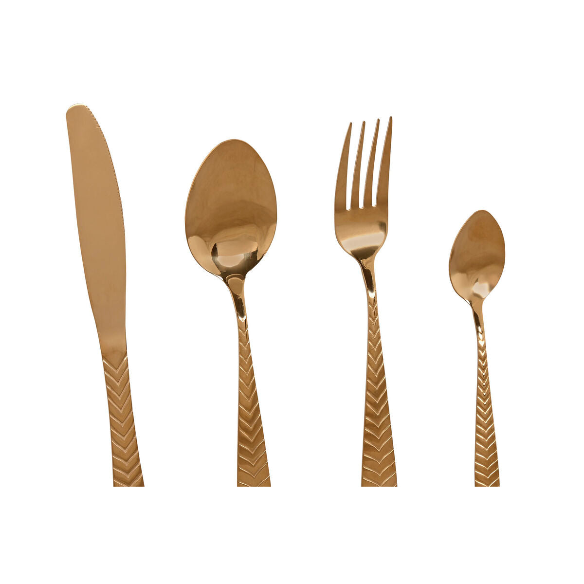 Bestickset Guld, 16 delar i rostfritt stål