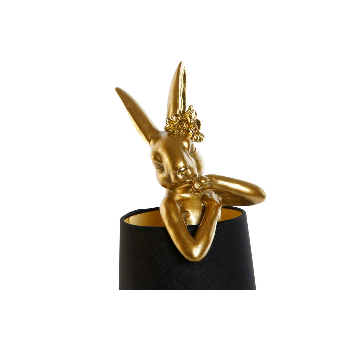 Bordslampa Kanin Svart & Guld i resin