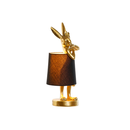 Bordslampa Kanin Svart & Guld i resin