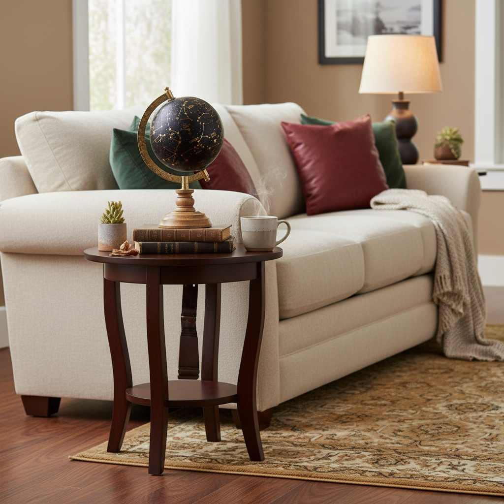 Jordglob Vintage Blå & Guld 15 x 15 x 24 cm