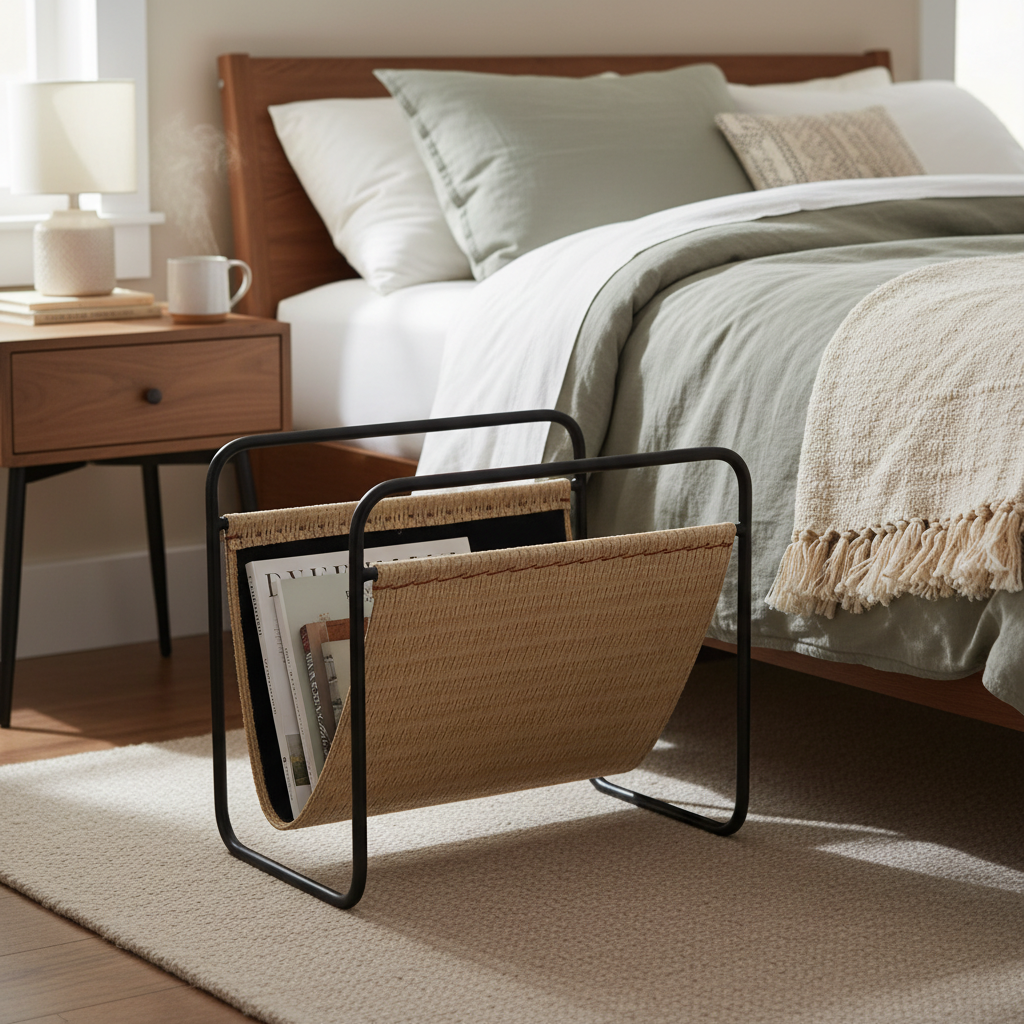 Tidningsställ Svart & Natur 39 x 26 x 36 cm