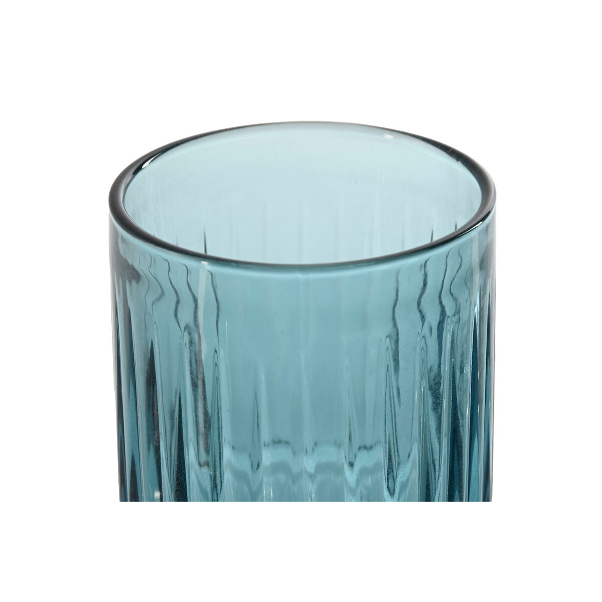 Set med glas – Blå kristall 6 st