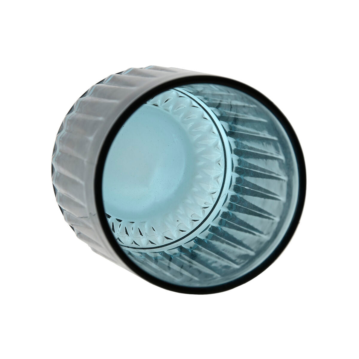 Set med glas – Blå kristall 6 st