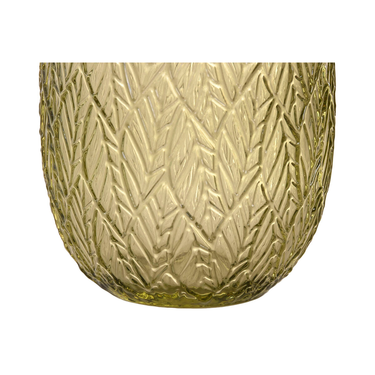 Glas Grön kristall med relief – 360 ml (6 st)