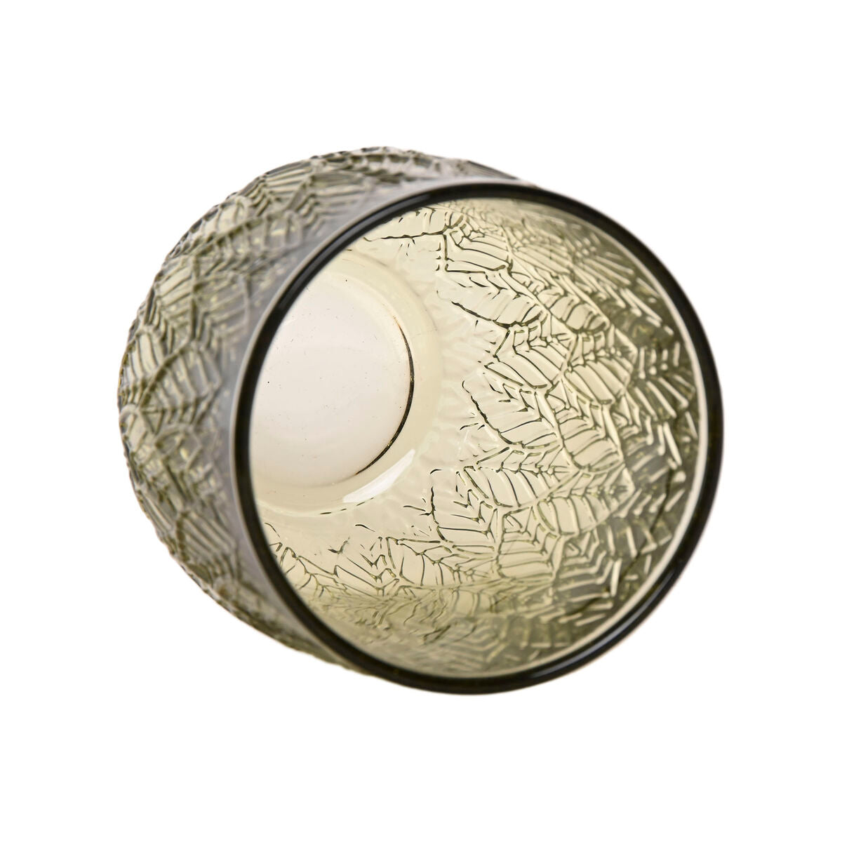 Glas Grön kristall med relief – 360 ml (6 st)