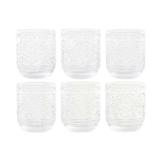 Glas-set i Kristall med struktur 360 ml, 6 st