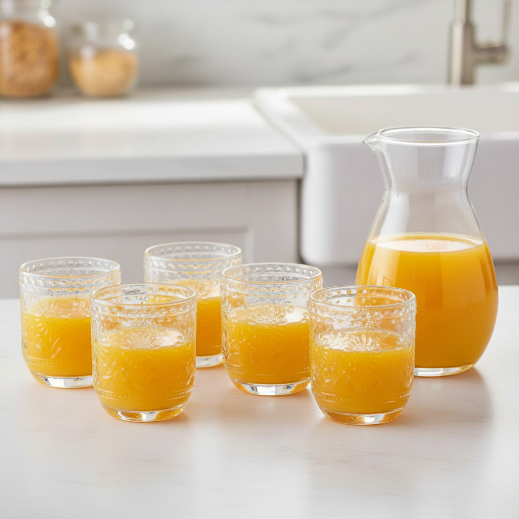 Glas-set i Kristall med struktur 360 ml, 6 st