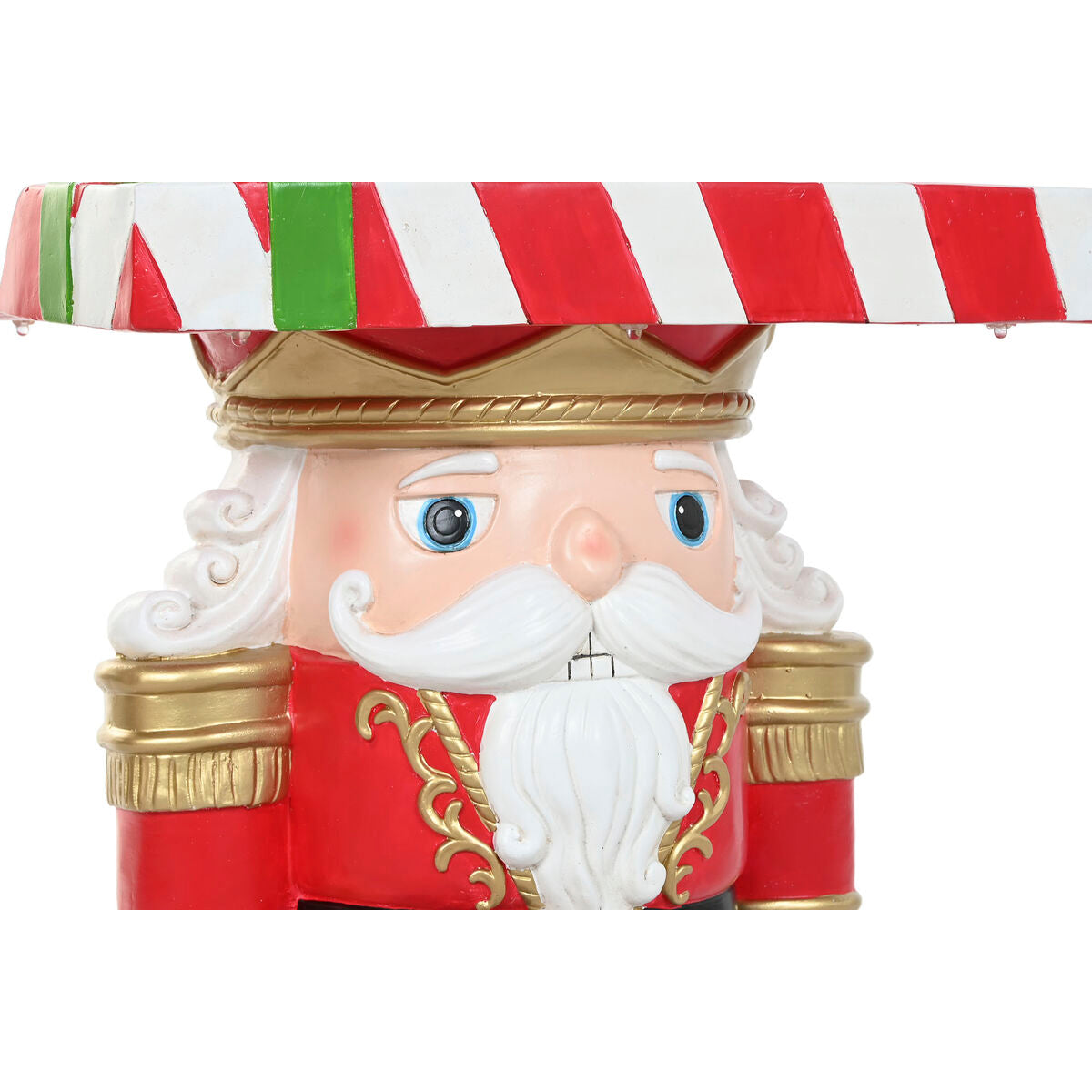 Litet sidobord nötknäppardesign 37x27x47 cm