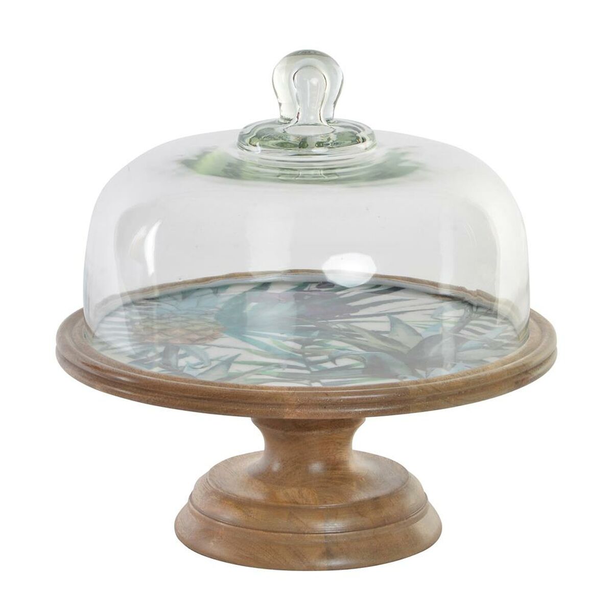 Tropiskt Snackfat i kristall och mangoträ