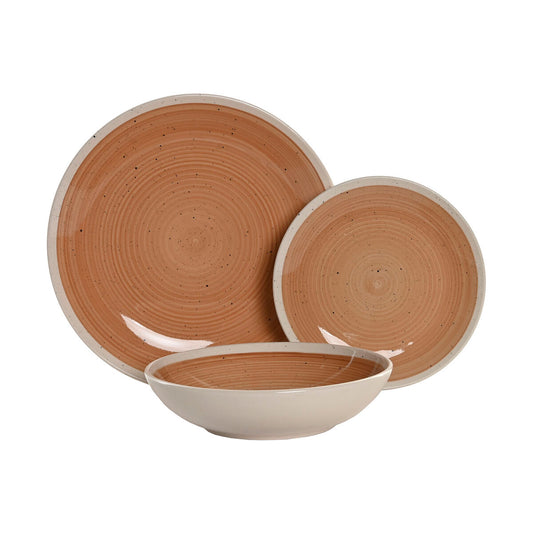 Servis Vit/Orange – 18 delar i stengods